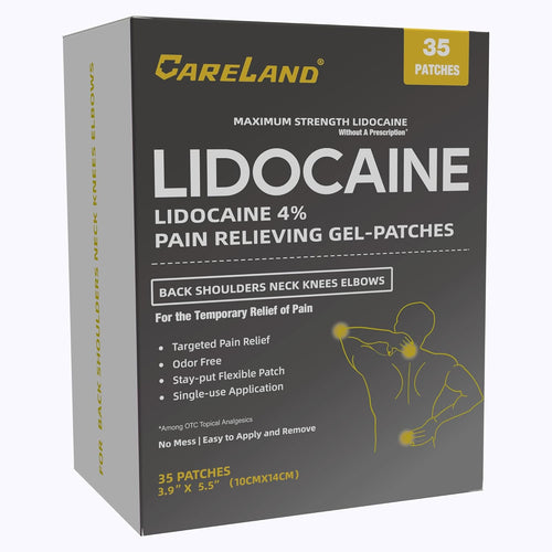 CARELAND 4% Lidocaine Gel Patches UK – Comfort for Back, Muscles & Joints