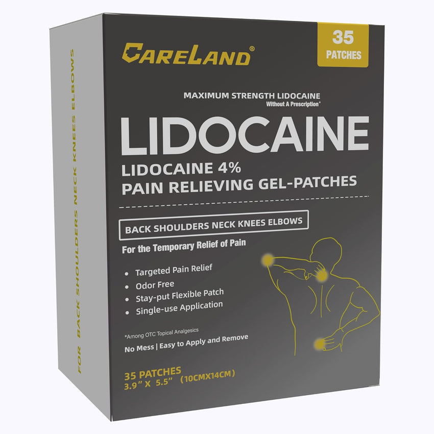 CARELAND 4% Lidocaine Gel Patches UK – Comfort for Back, Muscles & Joints