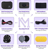 NeuroMyst Pro tDCS Device Kit - Dual DC + AC Modes, Broad Dose (4 mA)